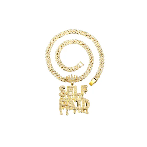 Diamond Buckle Water Drop Pendant Necklace