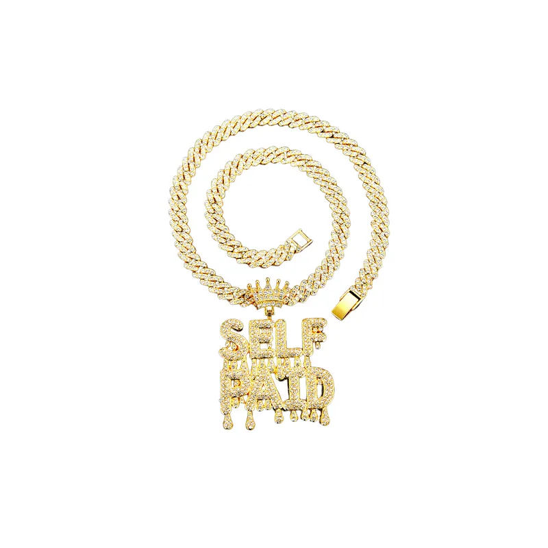 Diamond Buckle Water Drop Pendant Necklace-0