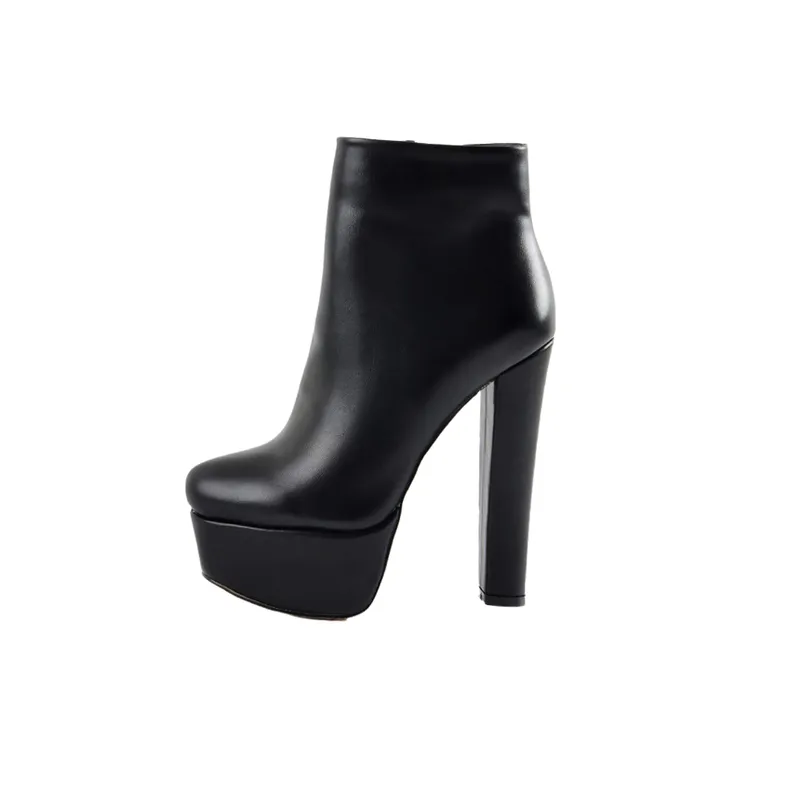 Fashion Zipper Ankle Boots-2