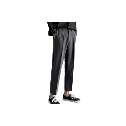 Casual Loose Blended Synthetic Fabrics Suit Trousers