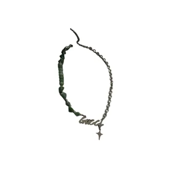 Jade Splicing Smiley Face Necklace