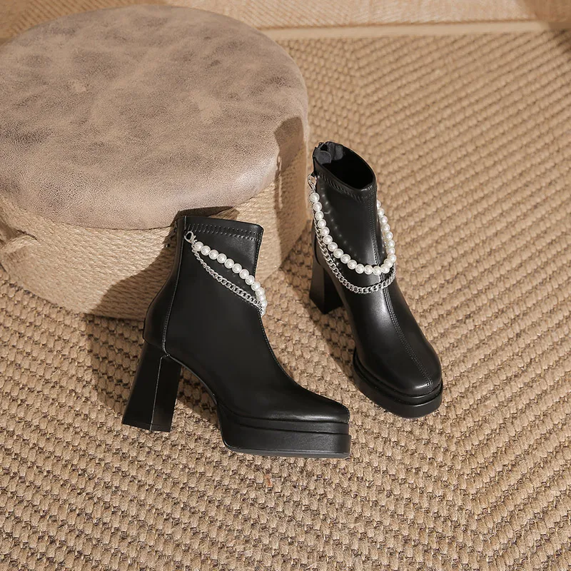 Funky Pearls High Heels-3