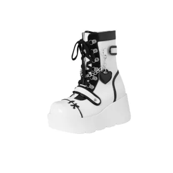 Contrast Color Cute Martin Boot