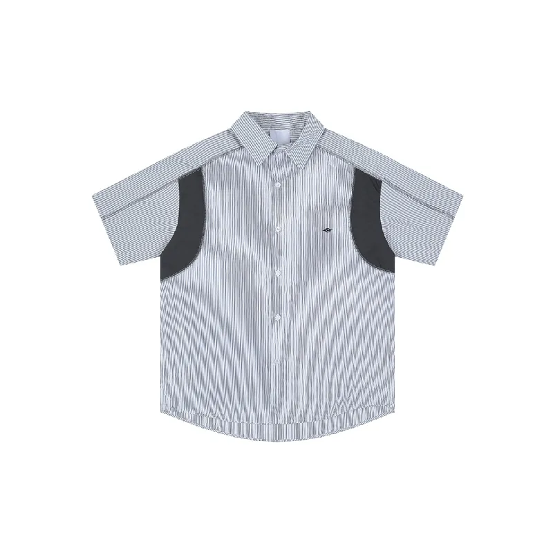 Simple Striped Polyester Shirt