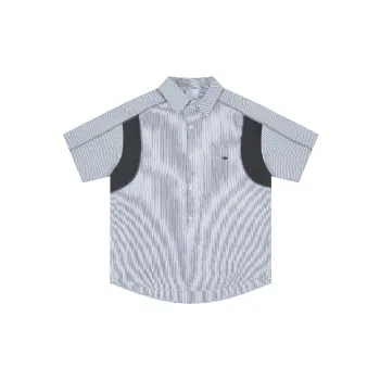 Simple Striped Polyester Shirt