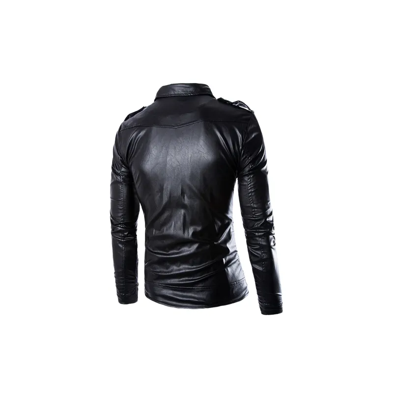 Casual Cool PU Leather Jacket-5
