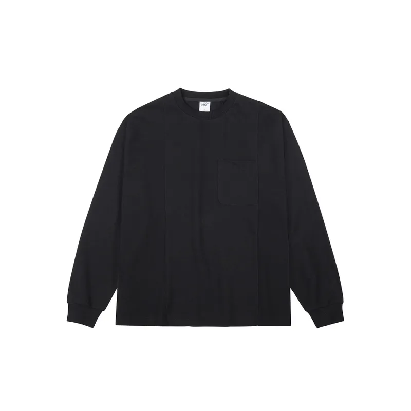 Silhouette Stitching Pocket Long Sleeve Sweatshirt-3