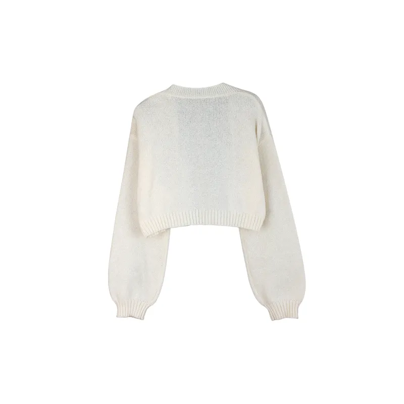 Basics Long Sleeve Polyester Sweater Women-16