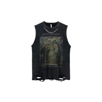 Retro Loose Cotton Blended Fabric Vest