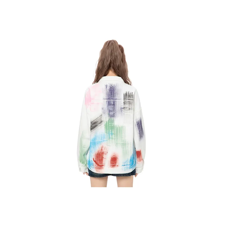 Painted Spray Denim Jacket-3