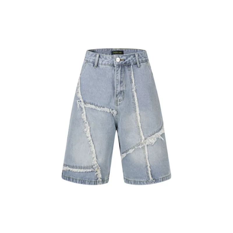 Retro Washed Denim Shorts-2