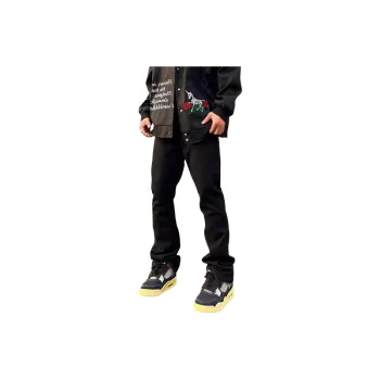 Fashionable Embroidered Straight Leg Jeans