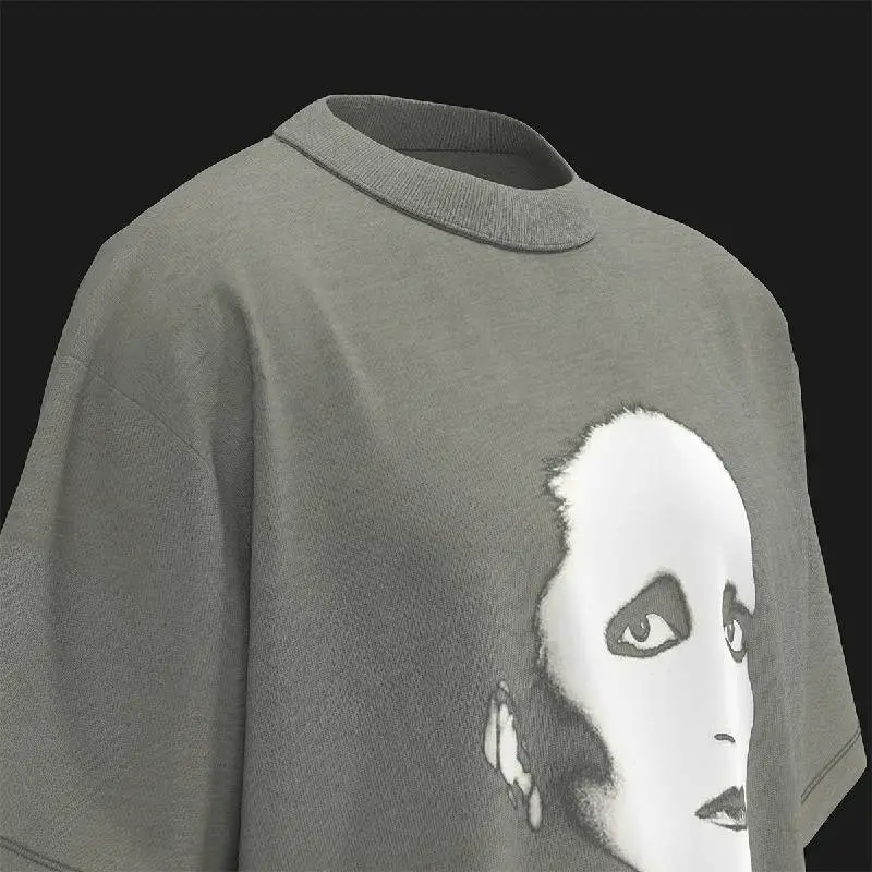 Fashionable Loose 100% Cotton T Shirt-3