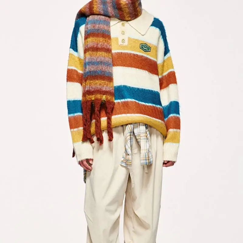 Retro Striped Sweater-6