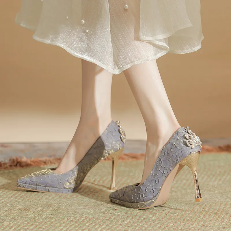 Elegant Rhinestone High Heels-6