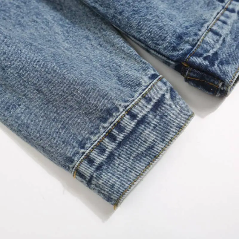 Retro Fashionable Loose Denim Jacket-3