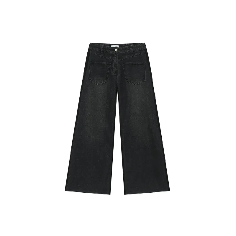 Wide Leg Casual Jeans-5