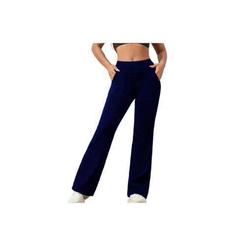 Simple Loose Polyester Casual Pants Women