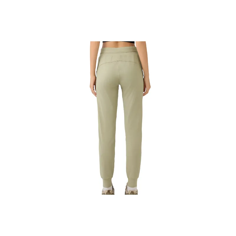 Casual Plain Cotton Blended Fabric Cotton Blended Fabric Sports Pants Women-1
