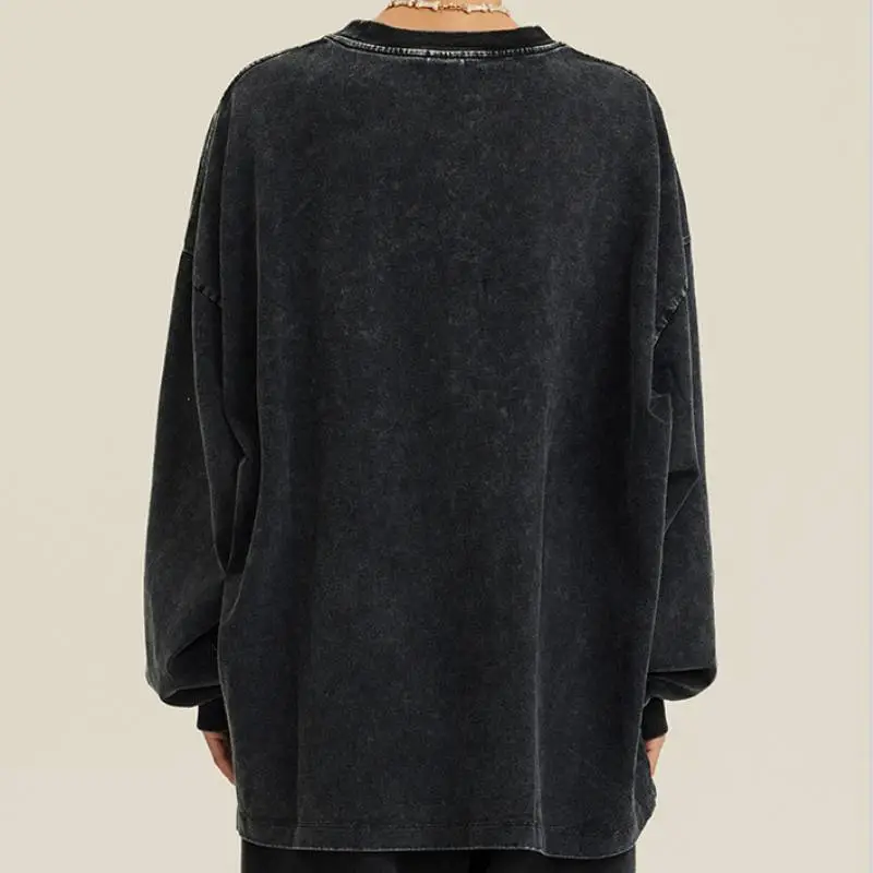 Casual Retro 100% Cotton Sweatshirt-3