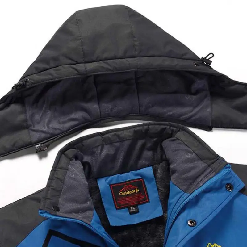 Outdoor Loose Blended Synthetic Fabrics Quilted Jacket-5