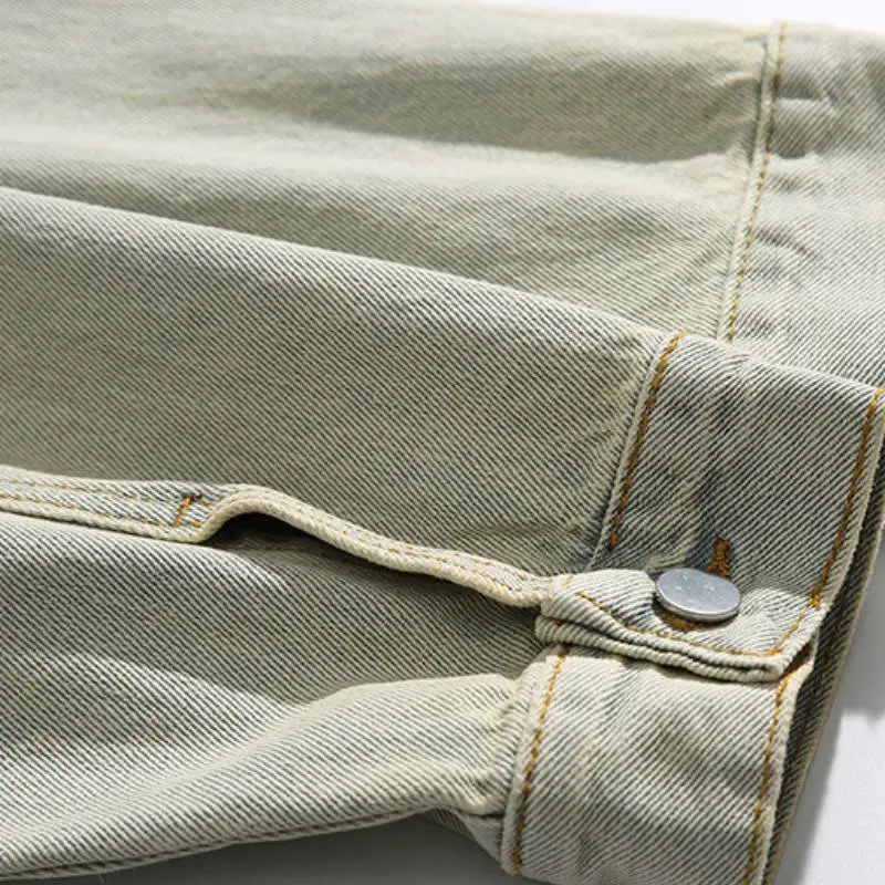 Street Retro Cotton Blended Fabric Jacket-4