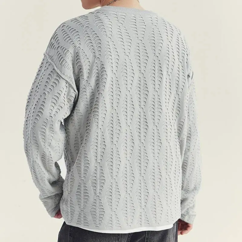 Fashionable Loose Cotton Sweater-8