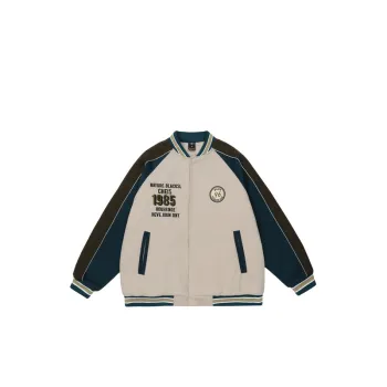 Vintage Contrast Color Stitching Cotton padded Baseball Suit