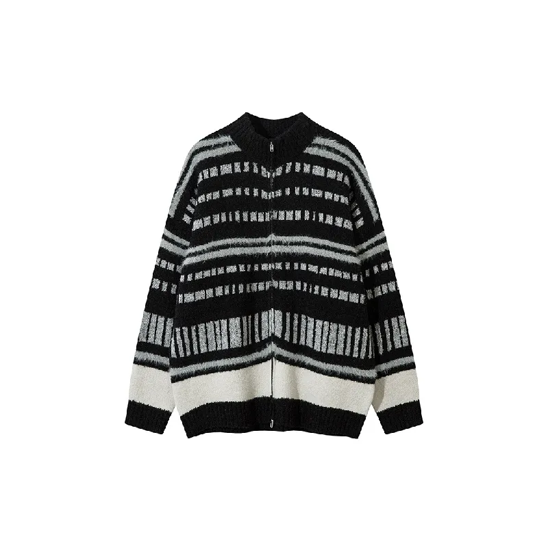 Retro Trendy Dense Loop Yarn Sweater-0