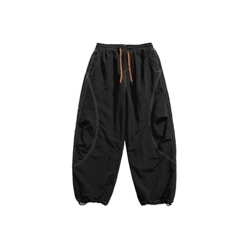 Casual Loose Blended Synthetic Fabrics Cargo Pants-3