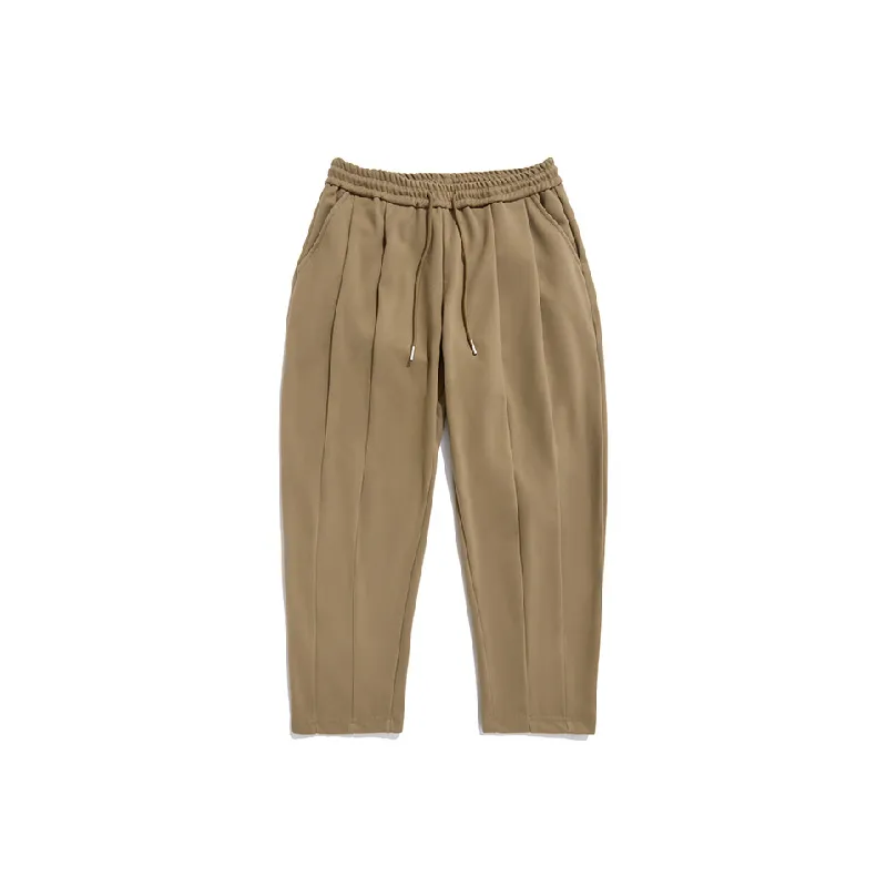 Trendy Plain Blended Synthetic Fabrics Casual Pants-0