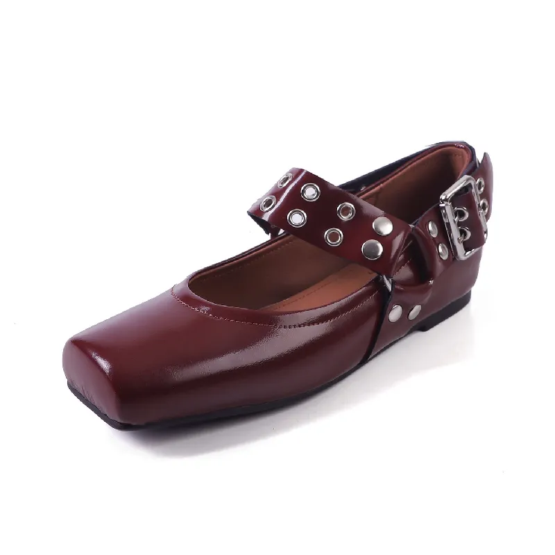 Retro Plain Mary Jane Shoes-0