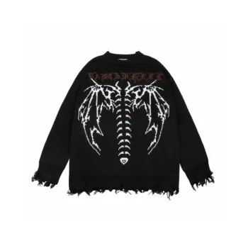 Dark Street Style Skeleton Loose Cardigan Sweater