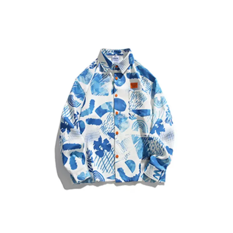 Ink Graffiti Contrast Color Shirt-0