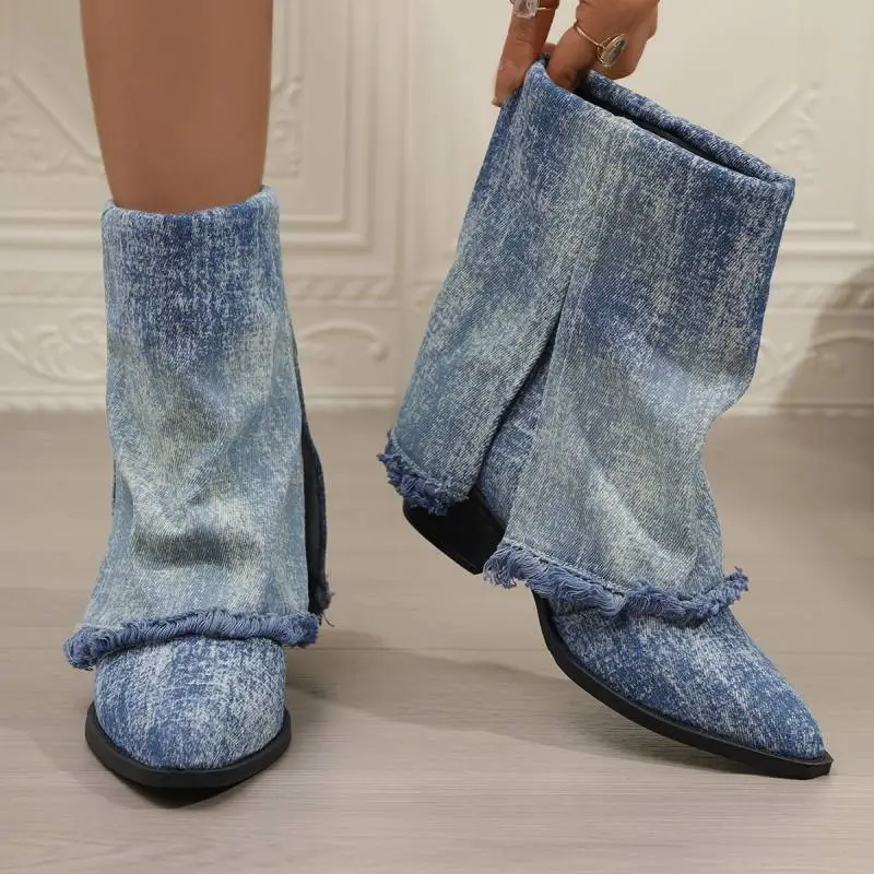 Fashionable Funky Ankle Boots-4