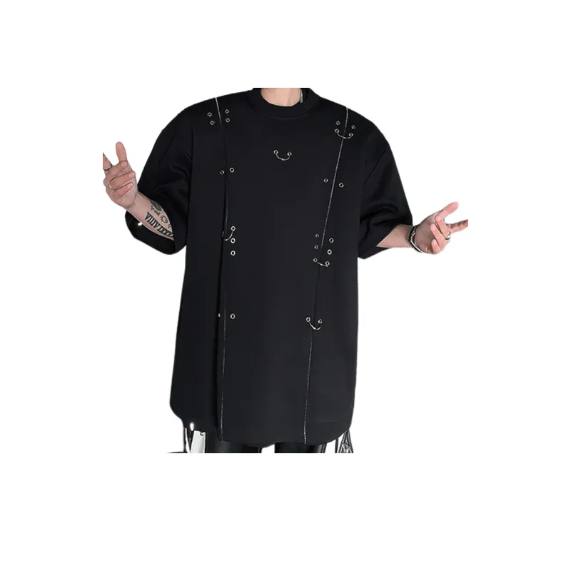 Metal Shoulder Pad Design T Shirt