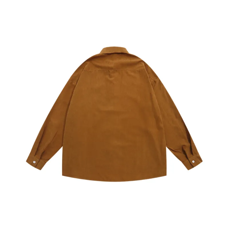 Casual Simple Suede Shirt-1