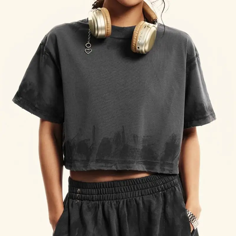 Casual Loose Cotton T Shirt Women-6