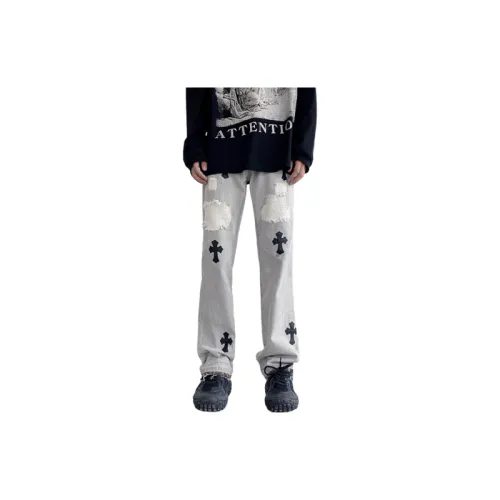 High Street Cross Straight Jeans