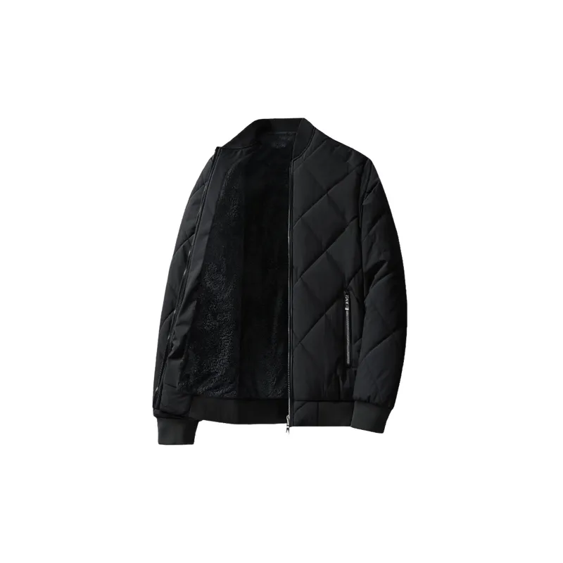 Simple Warming Polyester Quilted Jacket-4