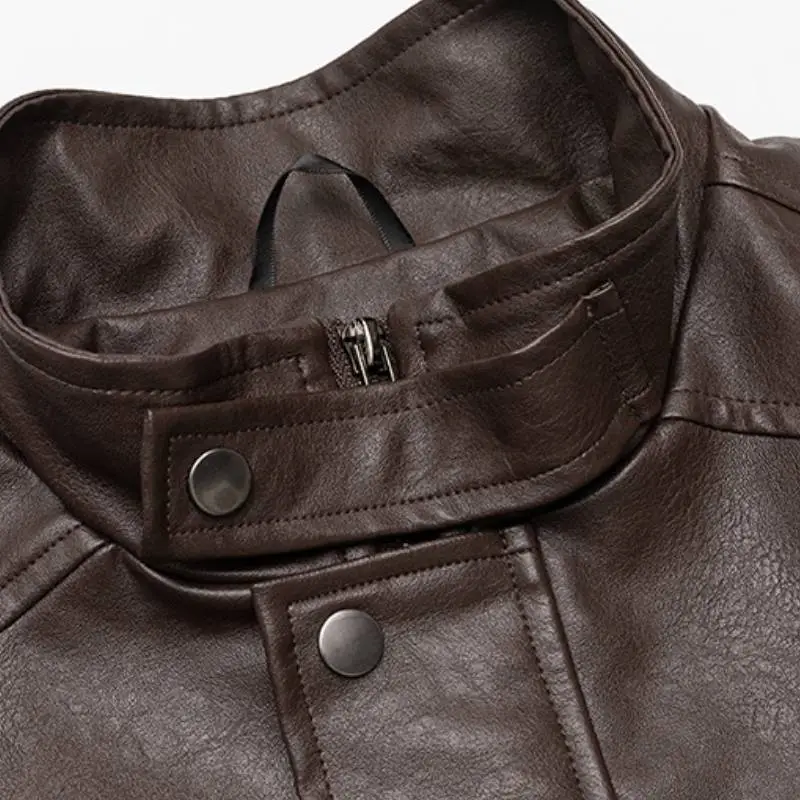 Retro Loose PU Jacket-8