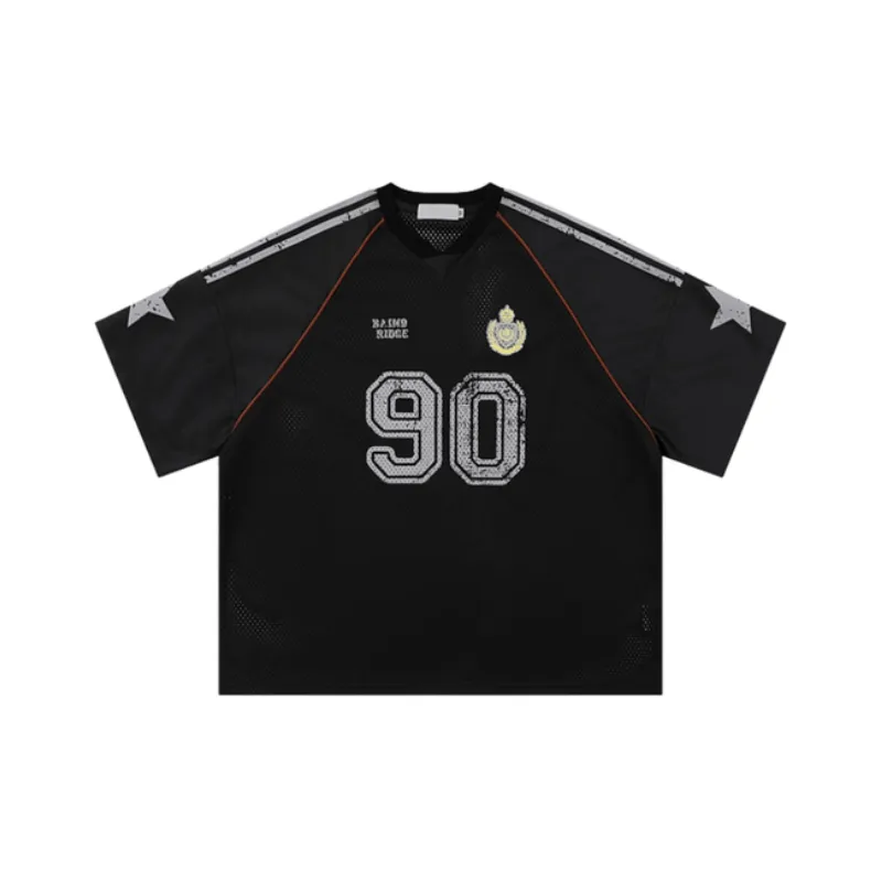 Mesh Graffiti Rugby T Shirt