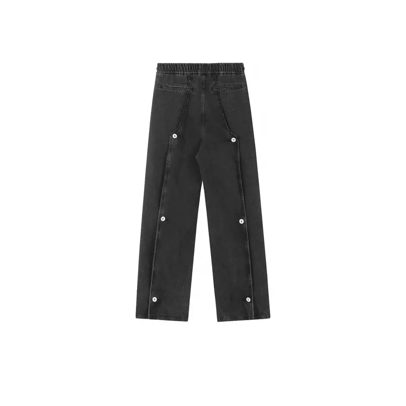 Jiayiku Retro Accordion Stitching Pants-3