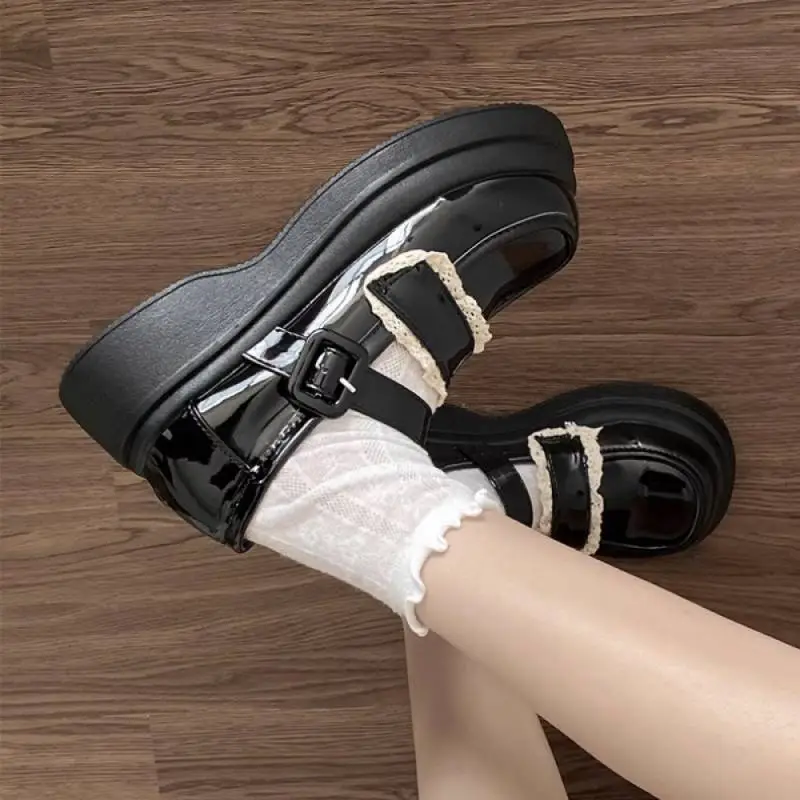 Retro Plain Mary Jane Shoes-2