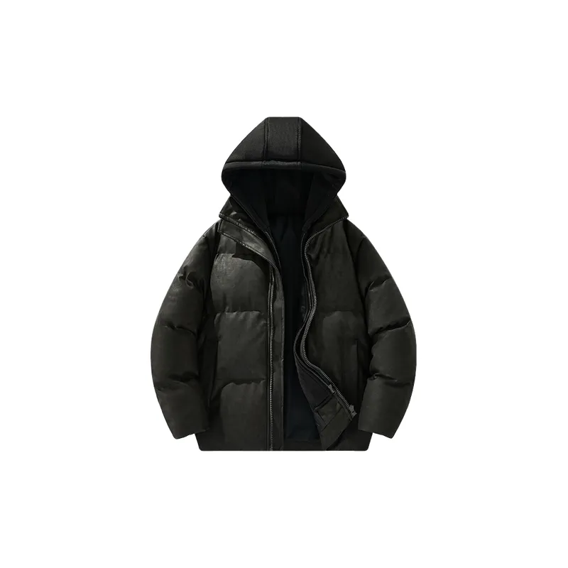 Casual Loose PU Quilted Jacket-0