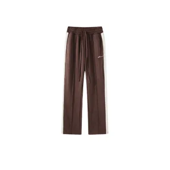 Suede Side Ribbon Embroidered Pants