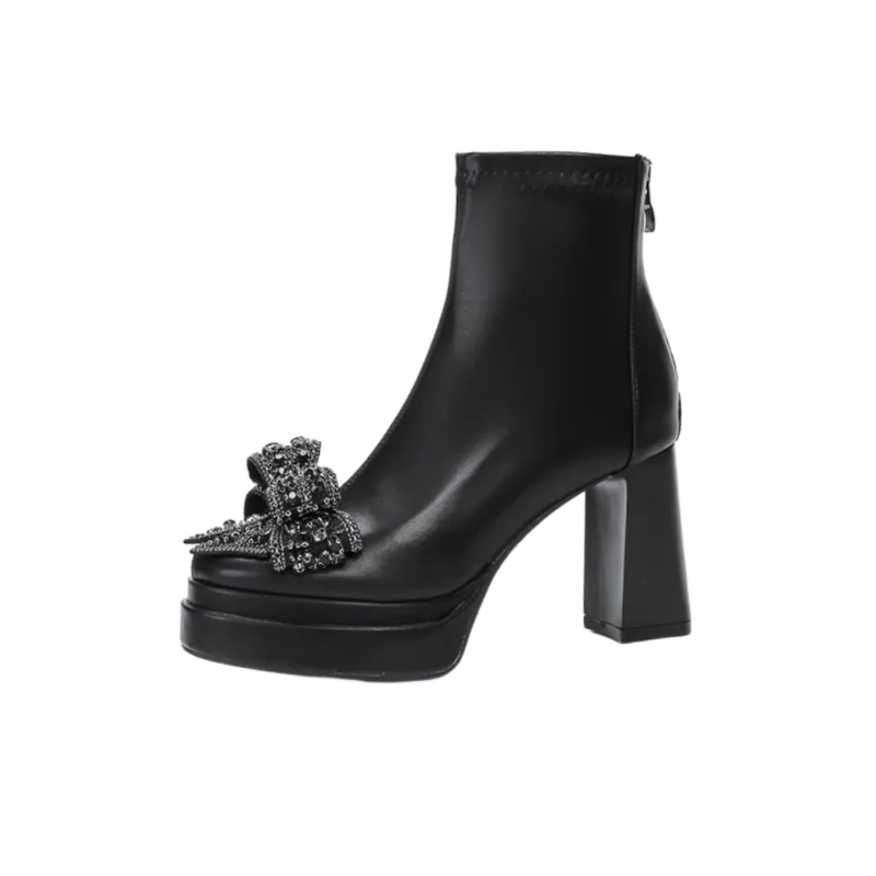 Simple Rhinestone High Heels-0