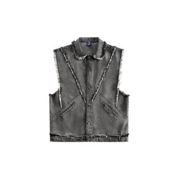 Tide Burlap Denim Vest