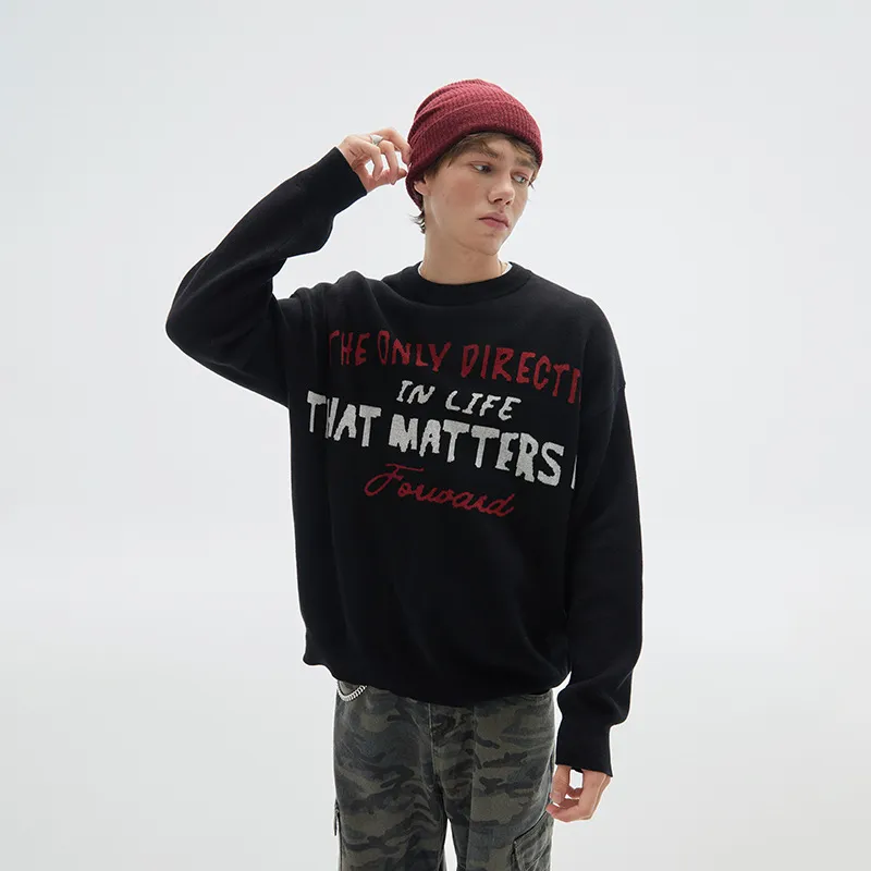 Fashionable Loose Sweater-3