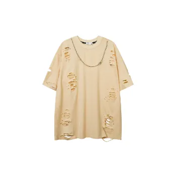 Street Ripped Cotton T Shirt
